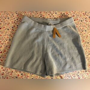 SKIMS Kim Kardashian Light Cozy Denim Blue Knit Shorts New NWT 2X